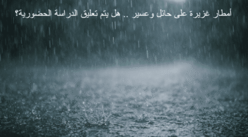 أمطار غزيرة على حائل وعسير .. هل يتم تعليق الدراسة الحضورية؟